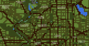 an 8-bit nintendo style map of northwest DC. map via 8bitcity.com